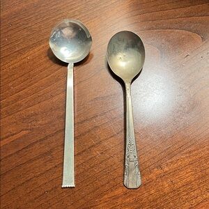 Vintage Silver Plate Serving Spoon Set